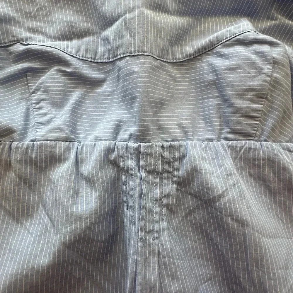 GAP Girls Blue Pinstripe Cotton Adjustable Strap Camisole Top Size XS